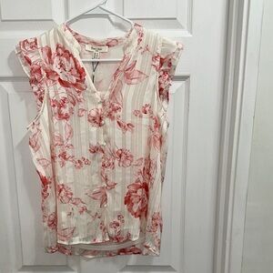 Haver + Blair Pink Floral Sleeveless Top NWT
